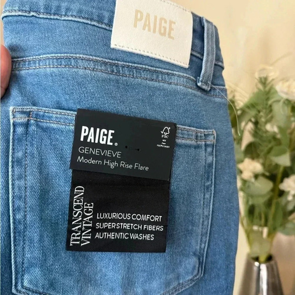 Paige NWT Genevieve Modern High Rise Flare in Golden Years - NWT - Picture 8 of 8